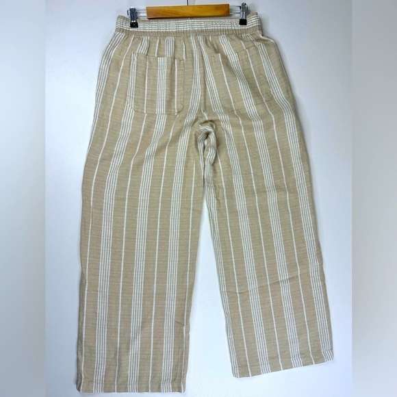 Old Navy High Rise Wide Leg Linen Blend Pull On Pants W/Pockets Womens Medium - Picture 4 of 13